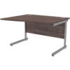 1200mm Wave Left Hand Cantilever Desk Grey/Walnut thumbnail-0