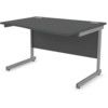 1200mm Wave Right Hand Cantilever Desk Grey/Black thumbnail-0