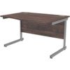 1200mm Wave Right Hand Cantilever Desk Grey/Walnut thumbnail-0