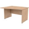 1200mm Wave Left Hand Panel End Desk Beech thumbnail-0