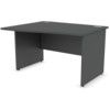 1200mm Wave Left Hand Panel End Desk Black thumbnail-0