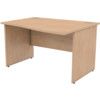 1200mm Wave Right Hand Panel End Desk Beech thumbnail-0