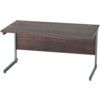 1400mm Wave Right Hand Cantilever Desk Grey/Walnut thumbnail-0