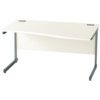 1400mm Wave Right Hand Cantilever Desk Grey/White thumbnail-0