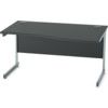 1400mm Wave Right Hand Cantilever Desk Silver/Black thumbnail-0