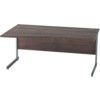 1600mm Wave Left Hand Cantilever Desk Grey/Walnut thumbnail-0