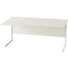 1600mm Left Hand Wave Cantilever Desk White/White thumbnail-0