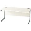 1600mm Wave Right Hand Cantilever Desk Grey/White thumbnail-0