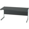 1600mm Wave Right Hand Cantilever Desk Silver/Black thumbnail-0