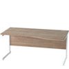 1600mm Right Hand Wave Cantilever Desk White/Birch thumbnail-0