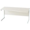 1600mm Right Hand Wave Cantilever Desk White/White thumbnail-0