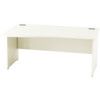 1600mm Wave Left Hand Panel End Desk White thumbnail-0