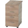 Satellite Desk High Pedestal 600mm Four Drawer Birch thumbnail-0