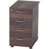 Satellite Desk High Pedestal 600mm Four Drawer Walnut thumbnail-0