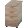 Satellite Desk High Pedestal 800mm Three Drawer Birch thumbnail-0