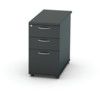 Satellite Desk High Pedestal 800mm Three Drawer Black thumbnail-0