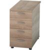 Satellite Desk High Pedestal 800mm Four Drawer Birch thumbnail-0