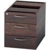 Satellite Fixed Pedestal 585mm Three Drawer Walnut thumbnail-0