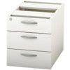 Satellite Fixed Pedestal 585mm Three Drawer White thumbnail-0