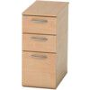 Satellite Narrow Pedestal 600mm Three Drawer Beech thumbnail-0