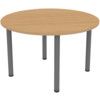 Round Table 1000mm Iron Grey/Light Oak thumbnail-0