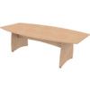 Barrel Boardroom Table 2400mm Curved Mod Beech thumbnail-0