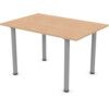 Rect Table 1200mm Round Legs Grey/Beech thumbnail-0