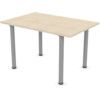 Rect Table 1200mm Round Legs Grey/Maple thumbnail-0