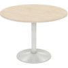 Round Table 1200mm Column White/Maple thumbnail-0