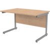 SATELLITE 1200mm SINGLE CANT STANDARD DESK BEECH thumbnail-0