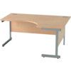 SATELLITE 1600mm RH SGL CANT CRESCENT DESK BEECH thumbnail-0