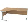 SATELLITE 1800mm LH SGL CANT CRESCENT DESK L/OAK thumbnail-0