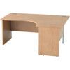 SATELLITE 1600mm RH PANEL END CRESCENT DESK BEECH thumbnail-0