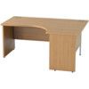 SATELLITE 1600mm RH PANEL END CRESCENT DESK L/OAK thumbnail-0