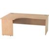 SATELLITE 1800mm LH PANEL END CRESCENT DESK BEECH thumbnail-0