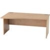 SATELLITE 1600mm LH WAVE PANEL END DESK BEECH thumbnail-0