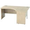 SATELLITE 1600mm RH PANEL END CRESCENT DESK MAPLE thumbnail-0