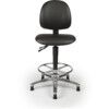 C-TECH High ESD Vinyl Cleanroom Chair, Black thumbnail-0