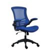 Marlos Mesh Back Operator Chair with Mesh Back & Folding Arms- Blue thumbnail-0