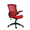 Marlos Mesh Back Operator Chair with Mesh Back & Folding Arms- Red thumbnail-0