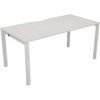 2 PERS DOUBLE BENCH DESK EXT 1200x800mm EACH - WHITE/WHITE thumbnail-0