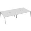 4 PERSON DOUBLE BENCH DESK 1200x800mm EACH - WHITE/WHITE thumbnail-0