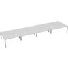 8 PERSON DOUBLE BENCH DESK 1200x800mm EACH - WHITE/WHITE thumbnail-0