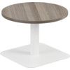 600mm CIRCULAR LOW CONTRACT TABLE - WHITE/GREY OAK thumbnail-0