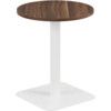 600mm CIRCULAR MID CONTRACT TABLE - WHITE/DARK WALNUT thumbnail-0