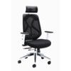 MALDINI HIGH BACK MESH CHAIR -WHITE/BLACK thumbnail-0