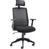 DENALI HIGH BACK MESH CHAIR WITH HEADREST - BLACK thumbnail-0