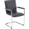 PAVIA PU VISITORS CHAIR - BLACK thumbnail-0