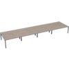 8 Person Double Bench Desk with Cut Out, Silver/Grey Oak, 1200 x 800mm thumbnail-0