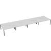 8 Person Double Bench Desk with Cut Out, Silver/White, 1200 x 800mm thumbnail-0